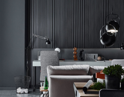 Рейка правая для стеновой панели Linerio S-LINE Anthracite (антрацит)